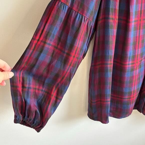 CAbi Caroling Plaid Button Down Shirt - size Large - Picture 5 of 7
